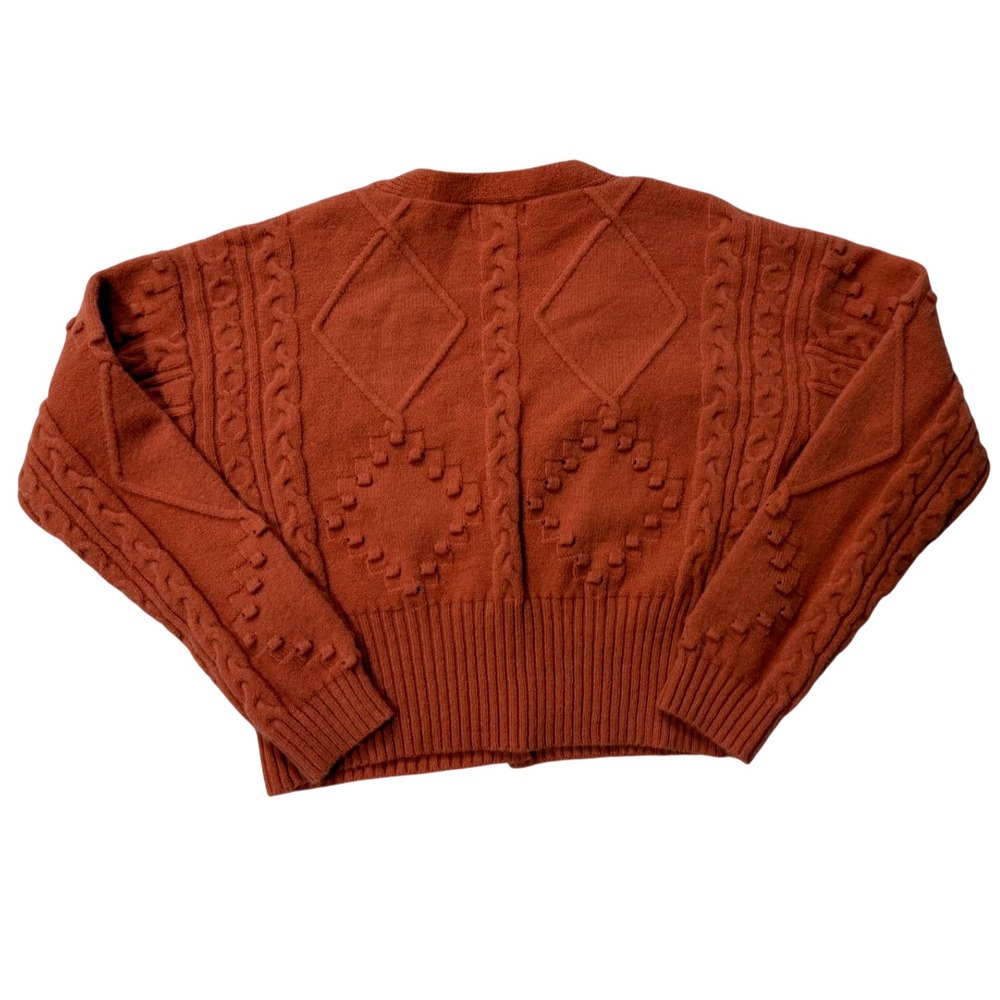ALLSTATETOGETHER Cropped Cable Knit Cardigan Swea… - image 2